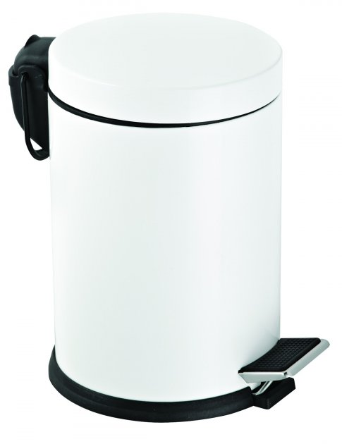 Корзина металева з педаллю біла EFOR METAL (815B)